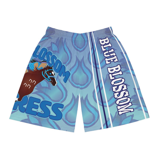 Indian Relay Blue Blossom Basketball Shorts (AOP)