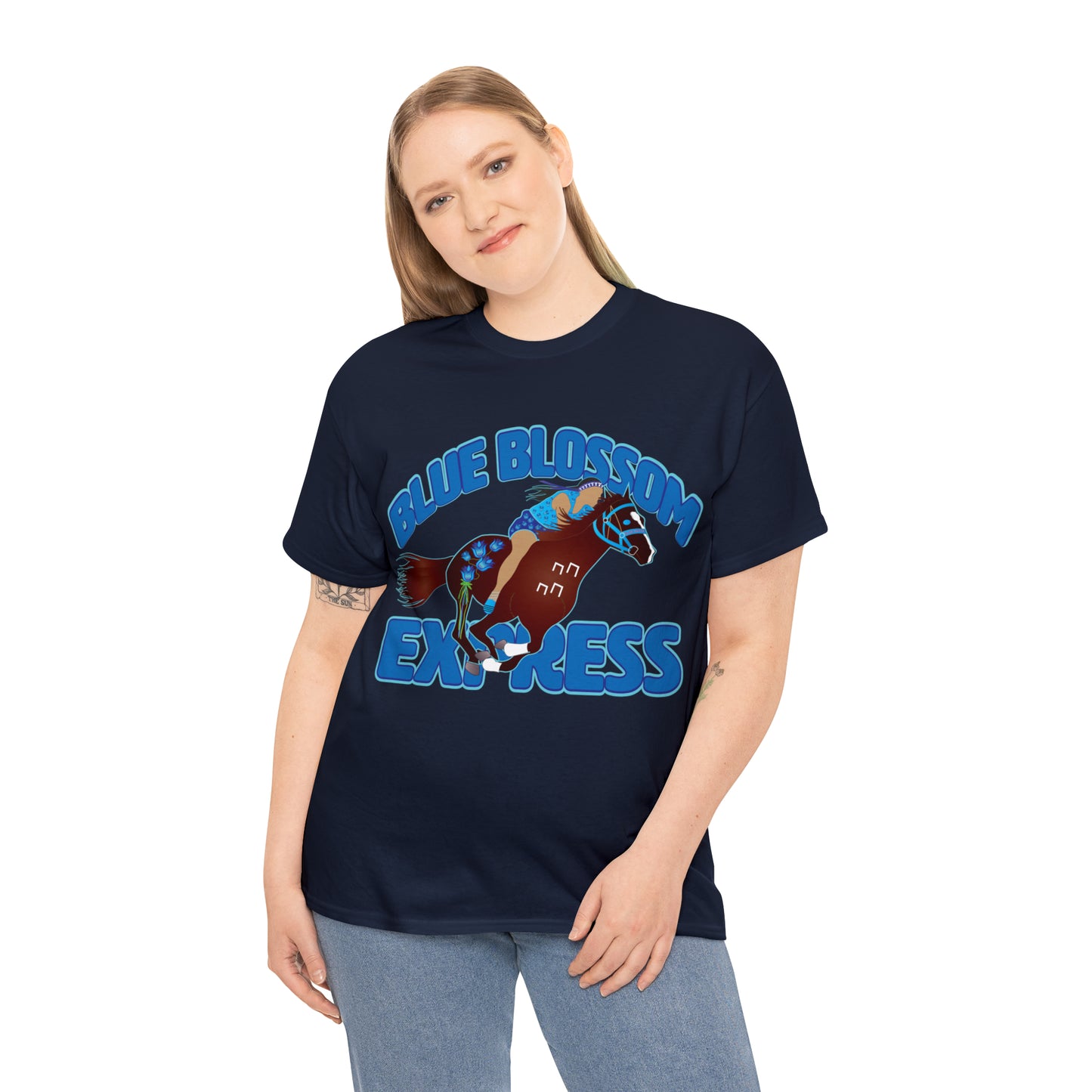 Indian Relay / Blue Blossom Unisex Heavy Cotton Tee